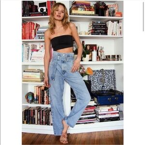 Agolde High Rise Straight Leg Belted Jeans 26 In Reworked 90’s Capsule Wardrobe
